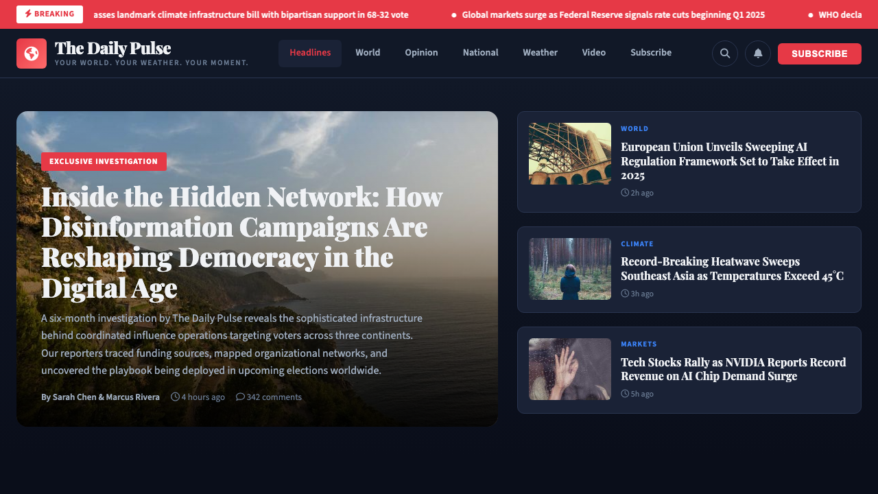 View News Weather Information page