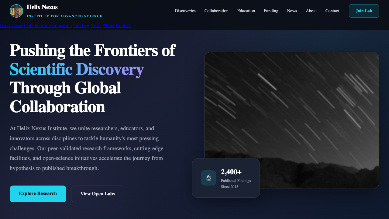 View Science page