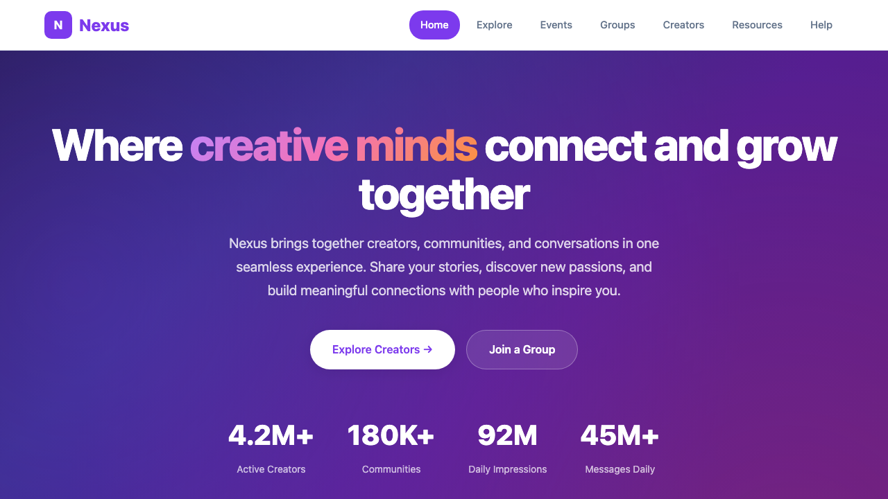 View Social Media page