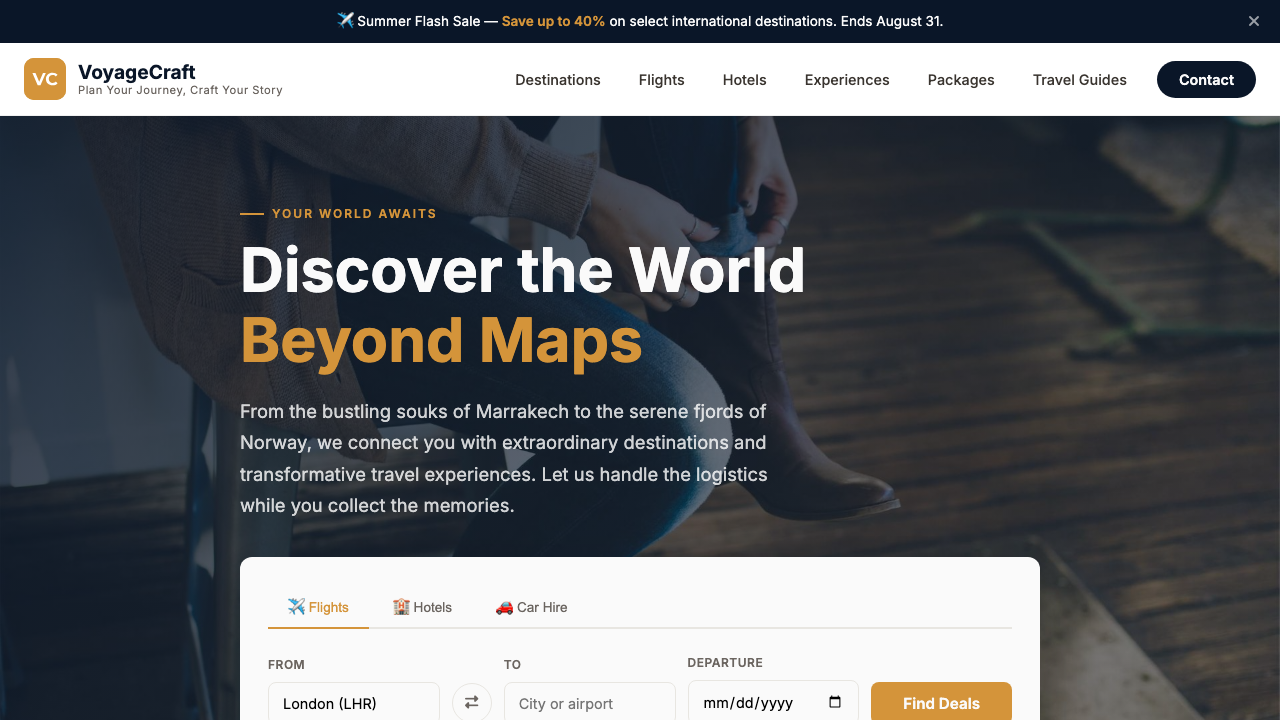 View Travel page