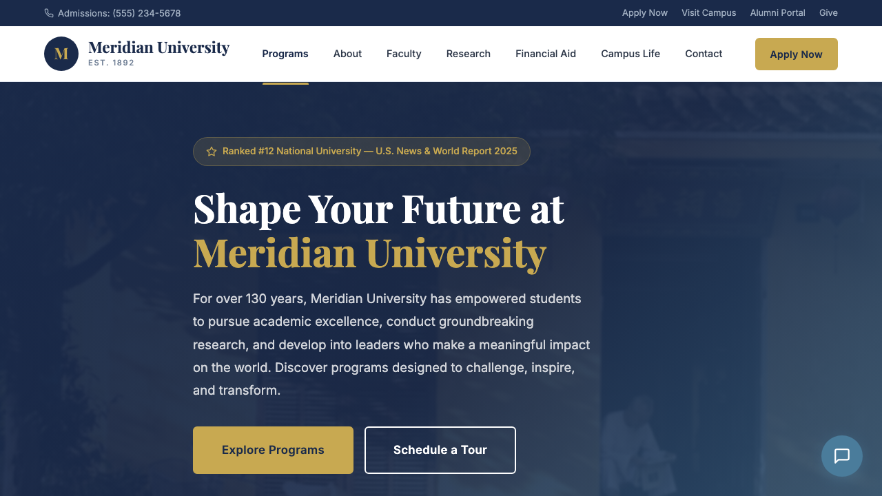 View Education page