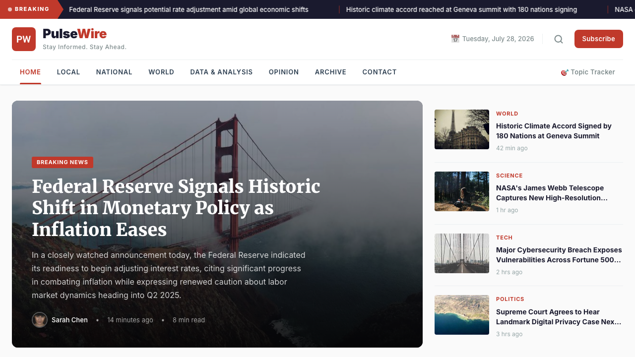 View News Weather Information page
