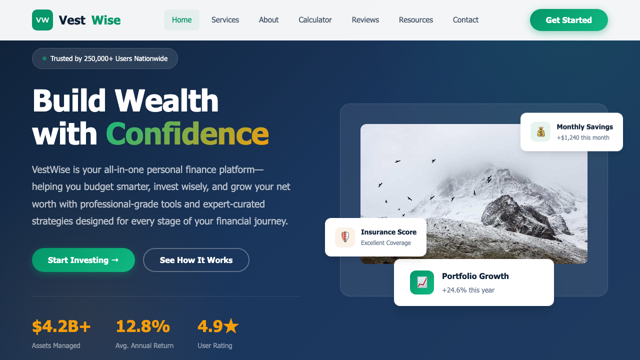 View Personal Finance page