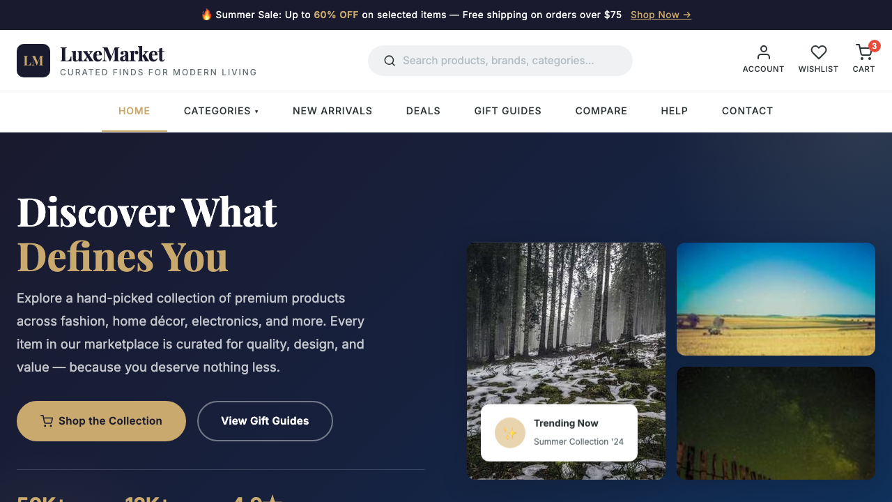 View Shopping page