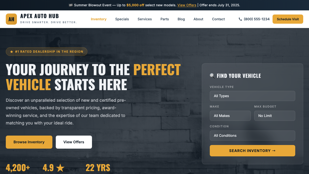 View Automotive page