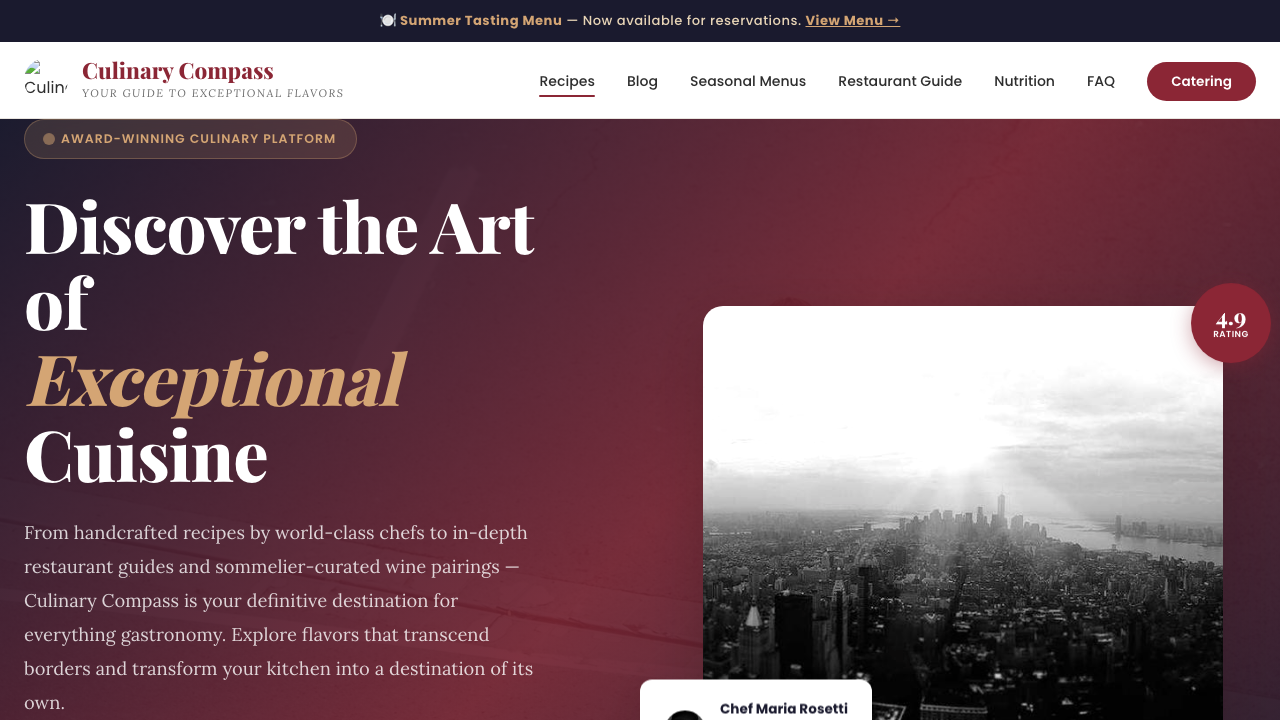 View Food and Drink page