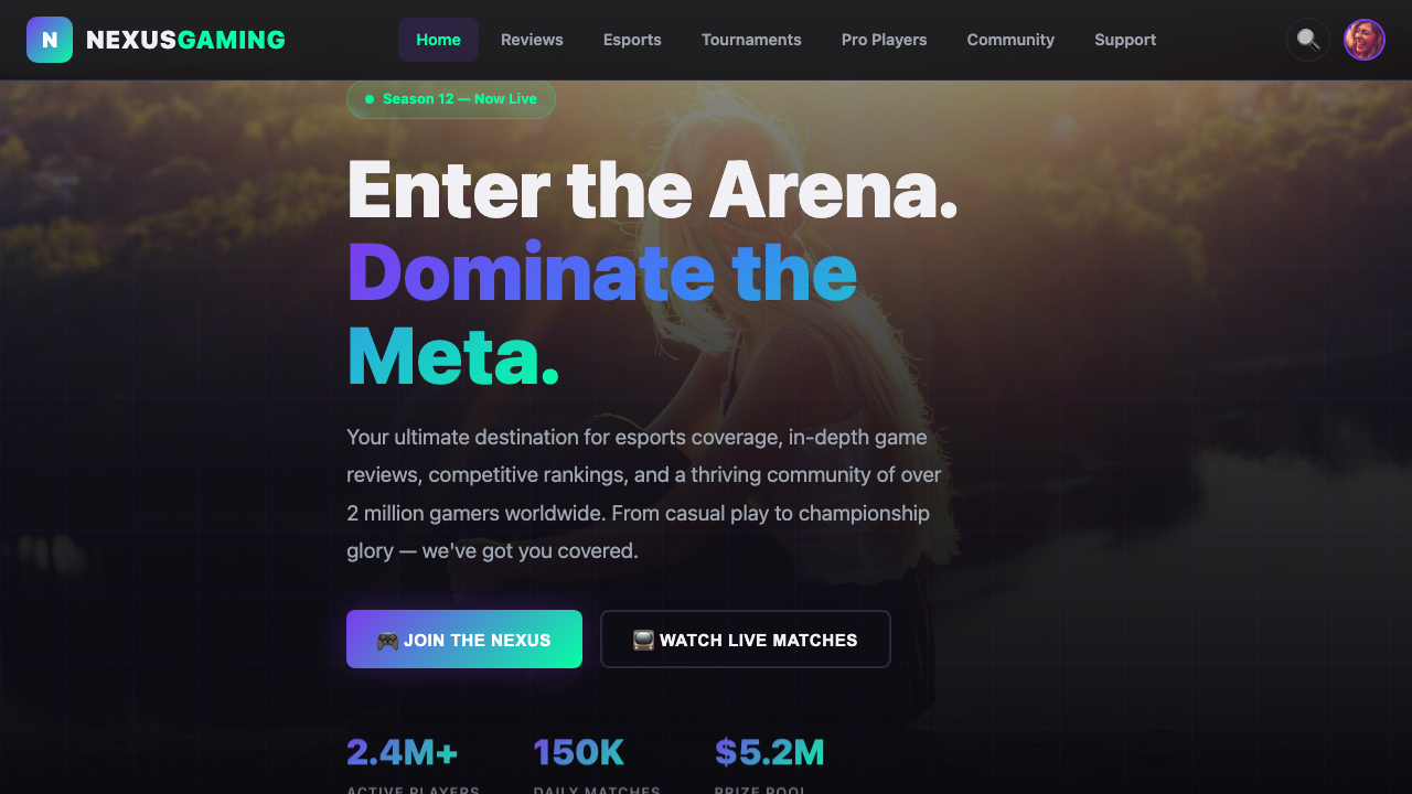 View Gaming page