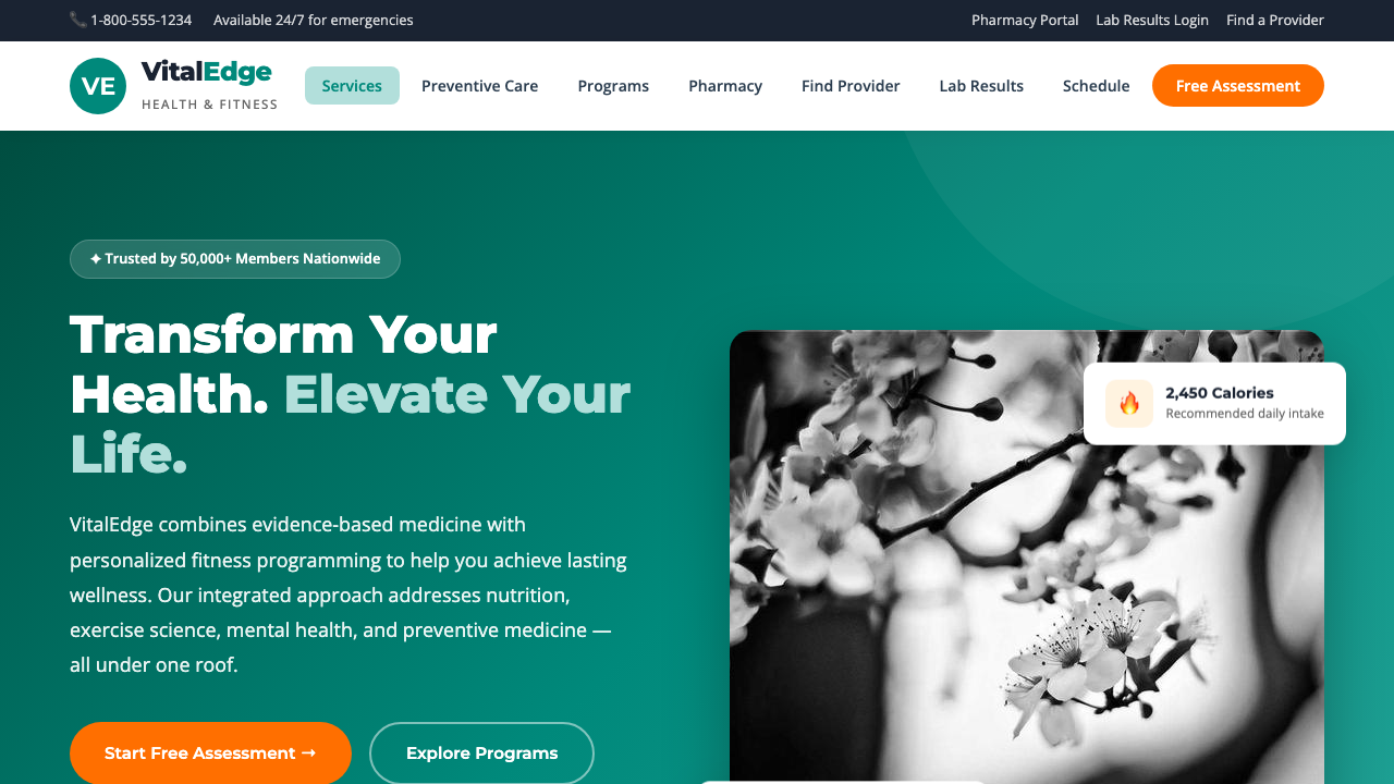 View Health and Fitness page