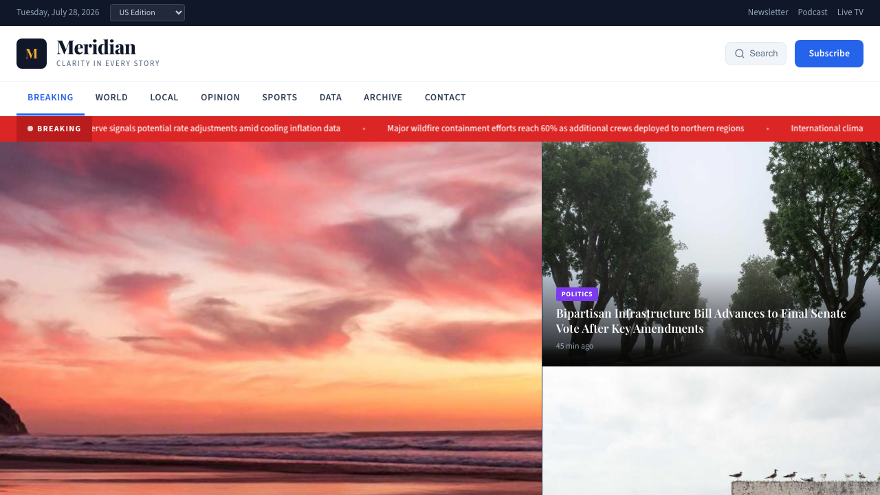 View News Weather Information page