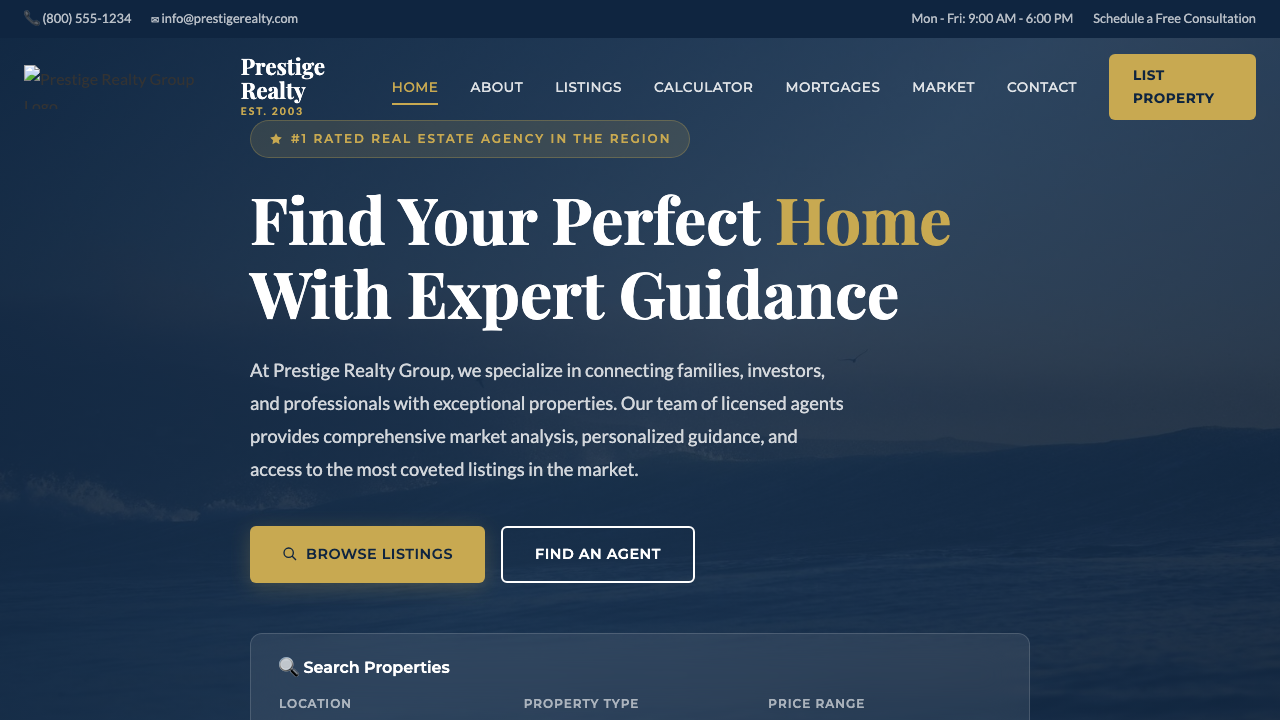 View Real Estate page