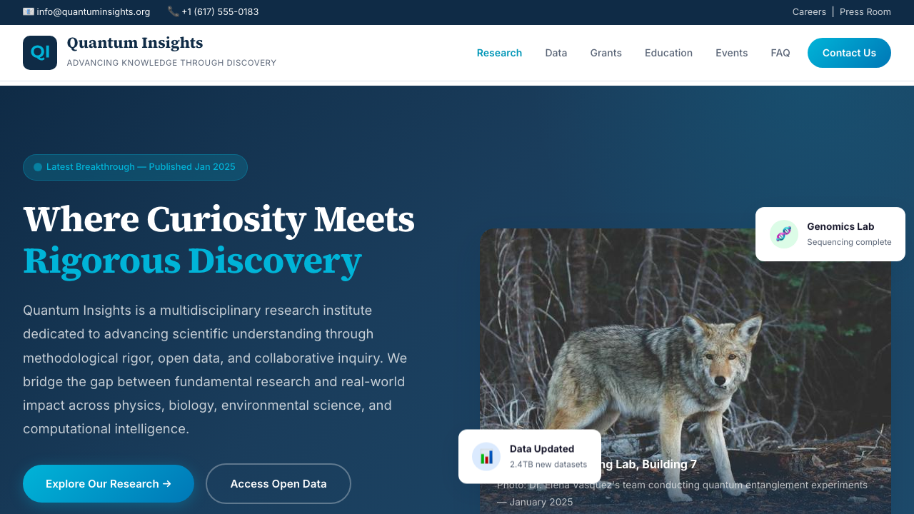 View Science page