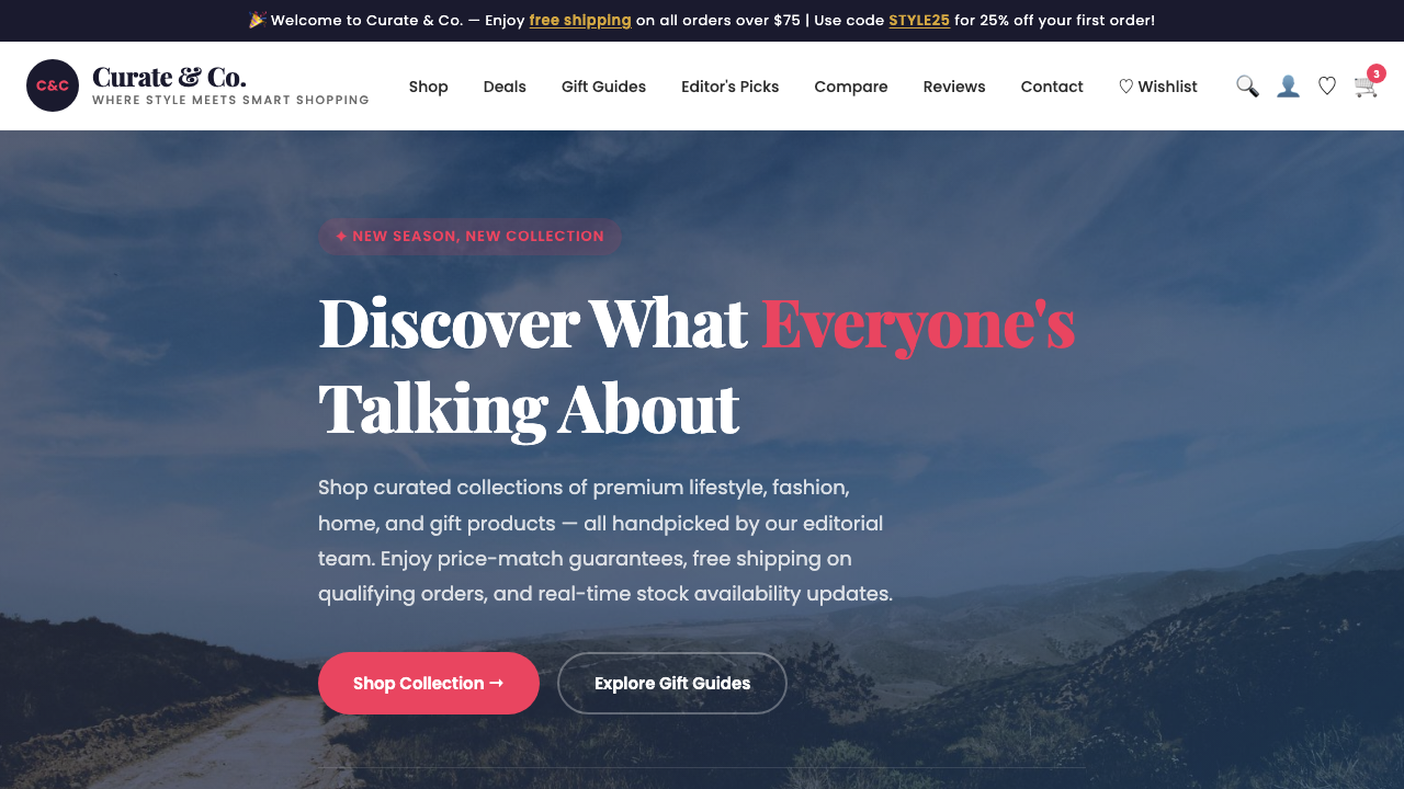 View Shopping page