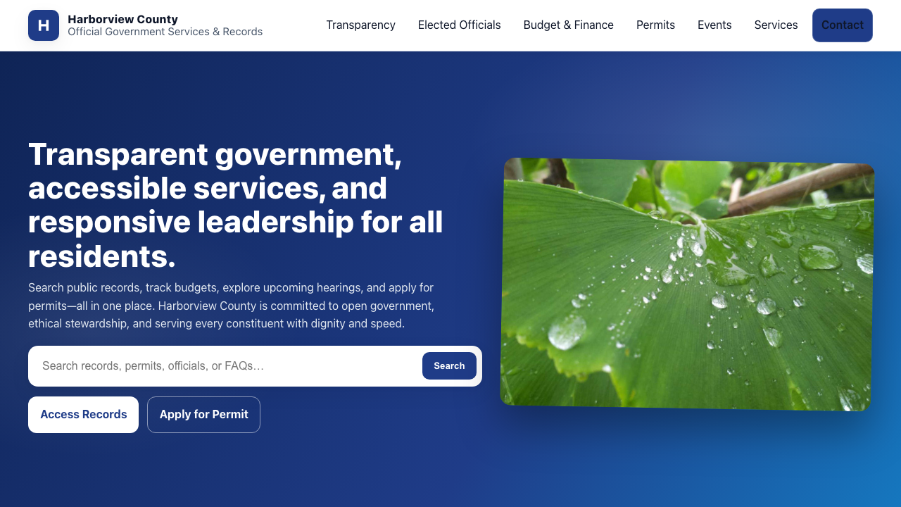 View Government page