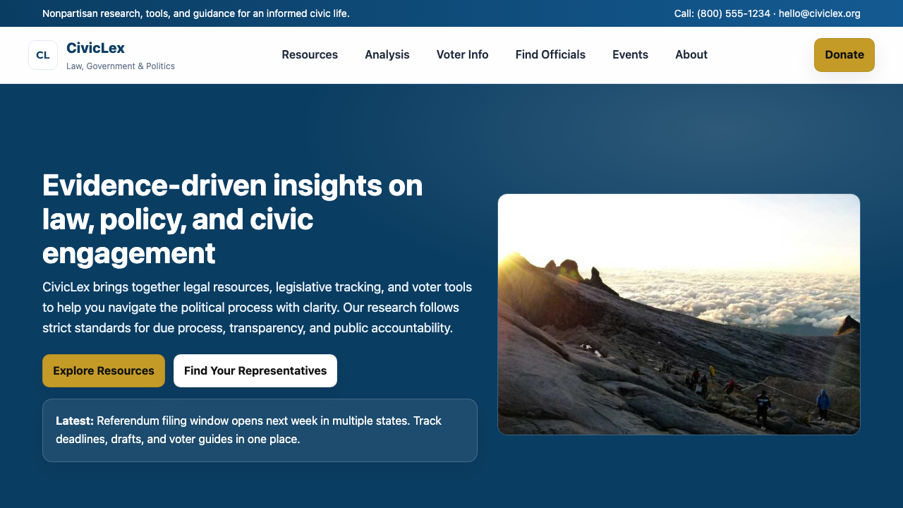 View Law Government and Politics page