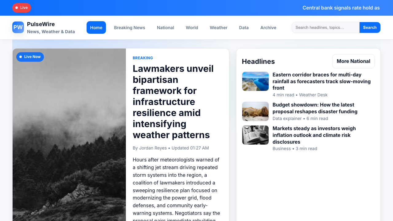 View News Weather Information page