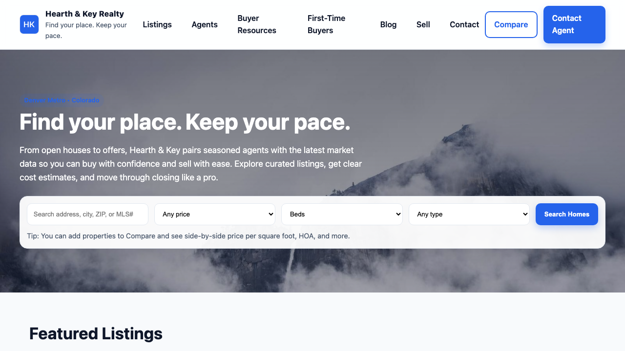 View Real Estate page