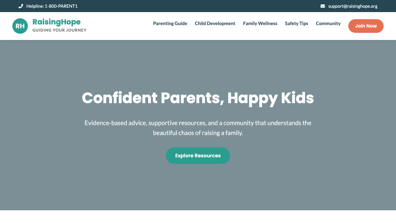 View Family and Parenting page