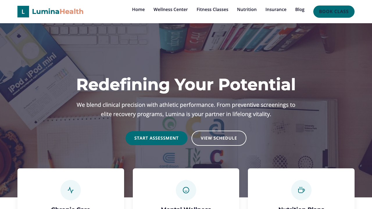 View Health and Fitness page