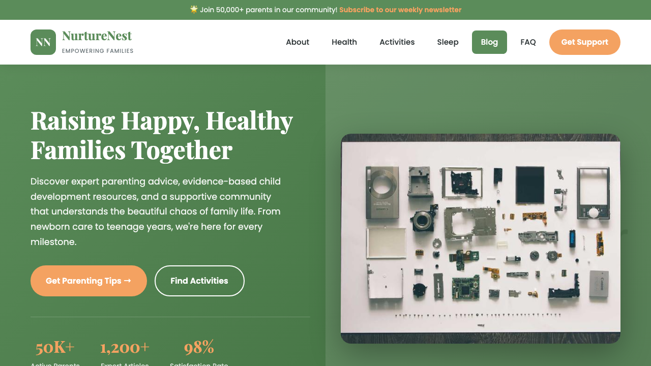 View Family and Parenting page