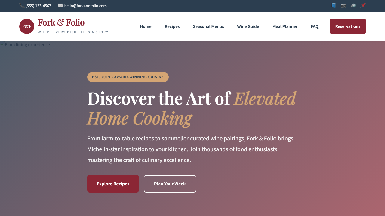 View Food and Drink page