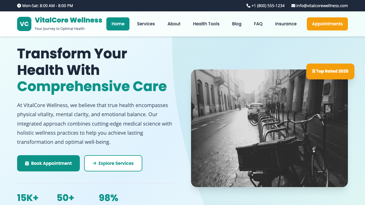 View Health and Fitness page