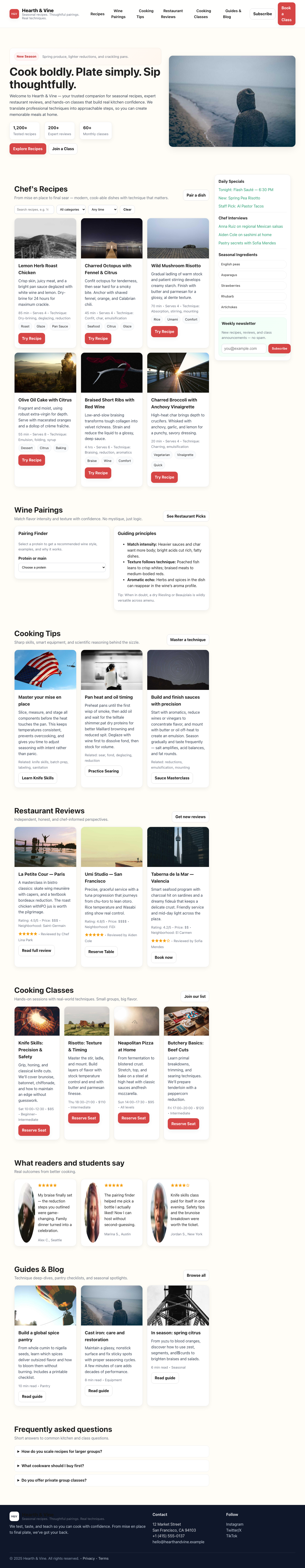 Food And Drink page with AIMAC score 7.9 (23 serious violations)