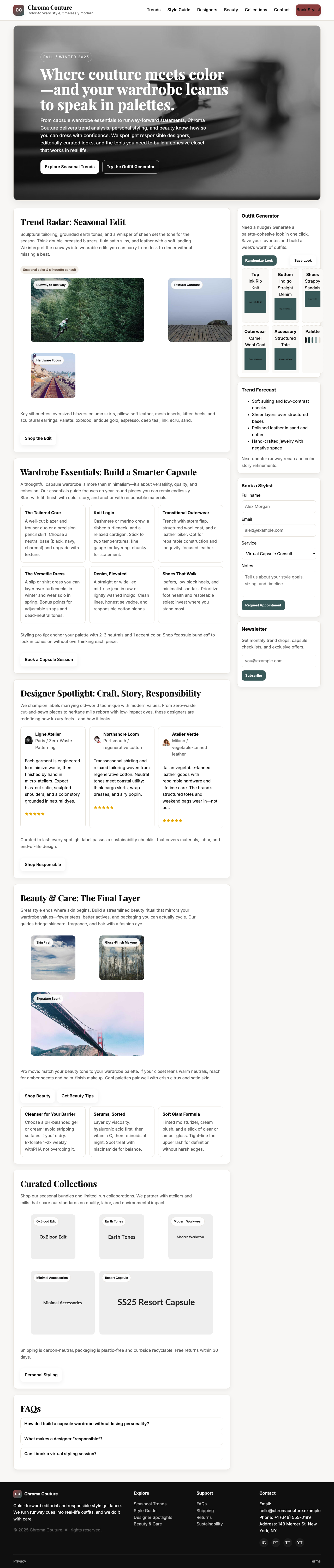 Style And Fashion page with AIMAC score 3 (3 serious violations)