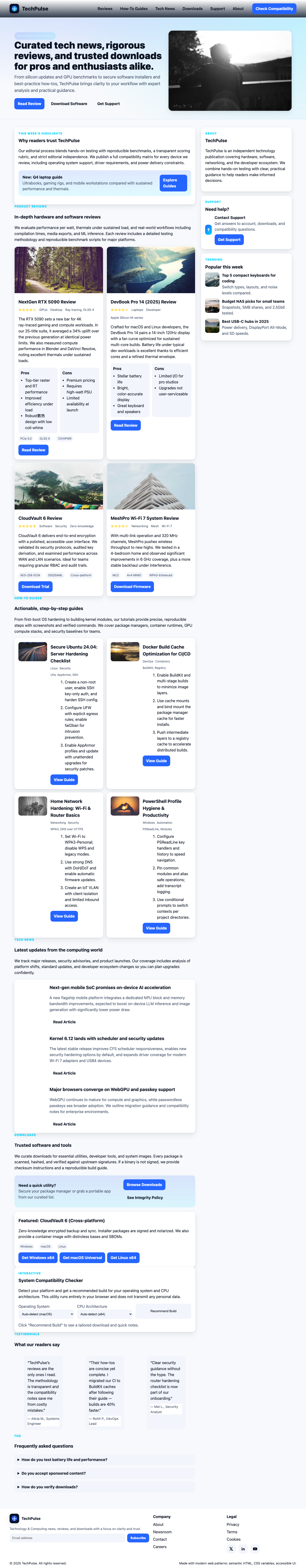 Technology And Computing page with AIMAC score 4.3 (11 serious violations)