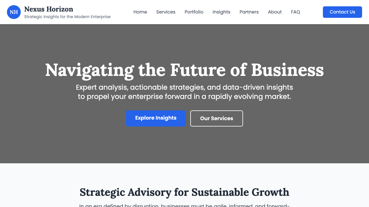 View Business page