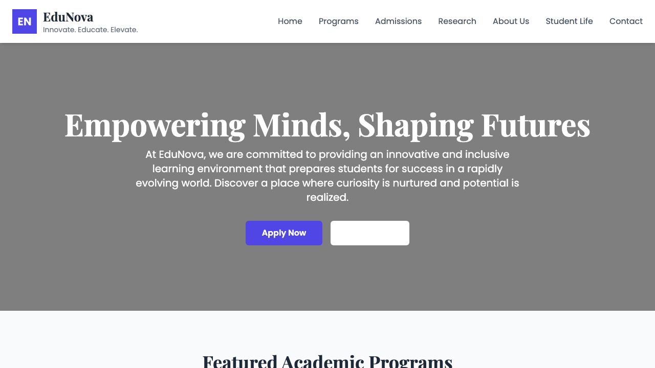 View Education page
