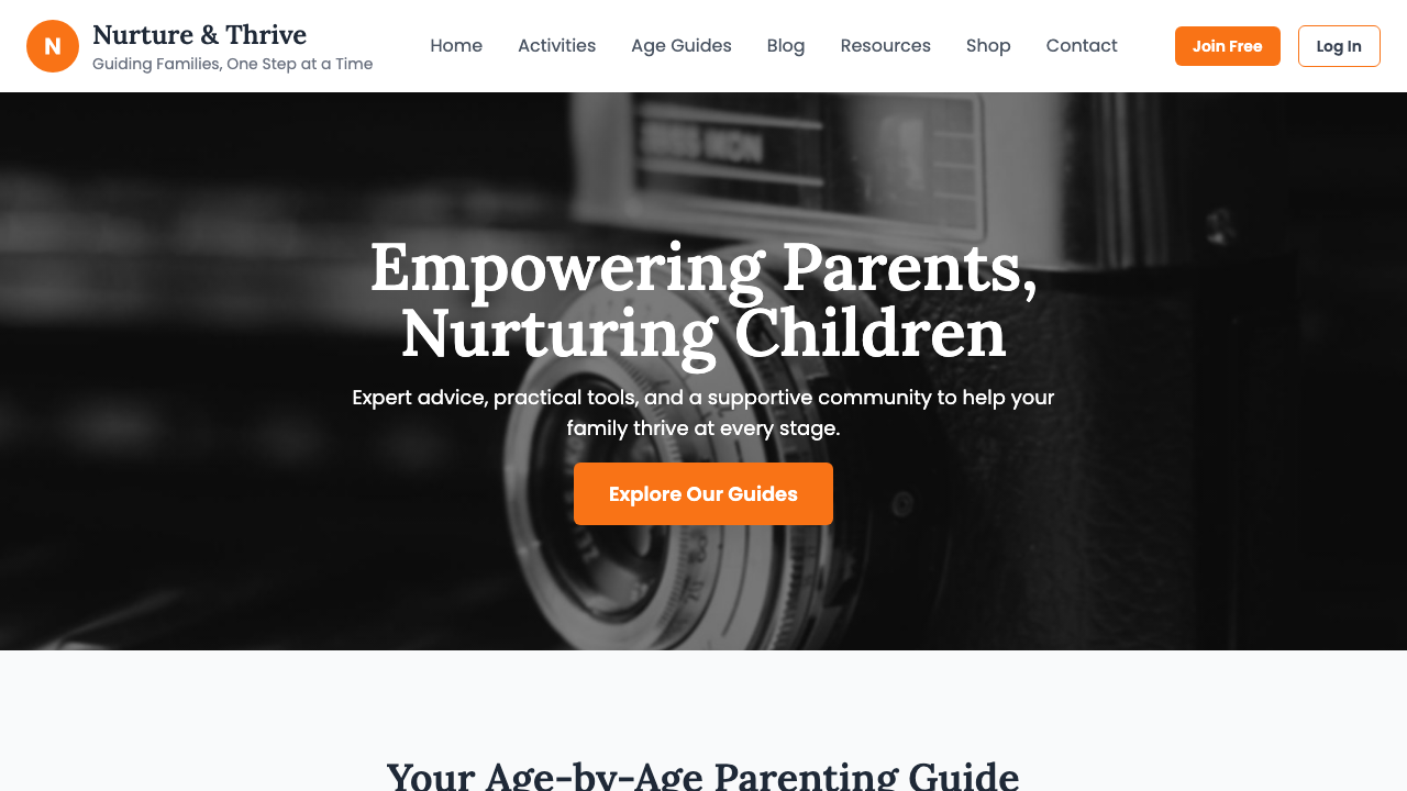 View Family and Parenting page