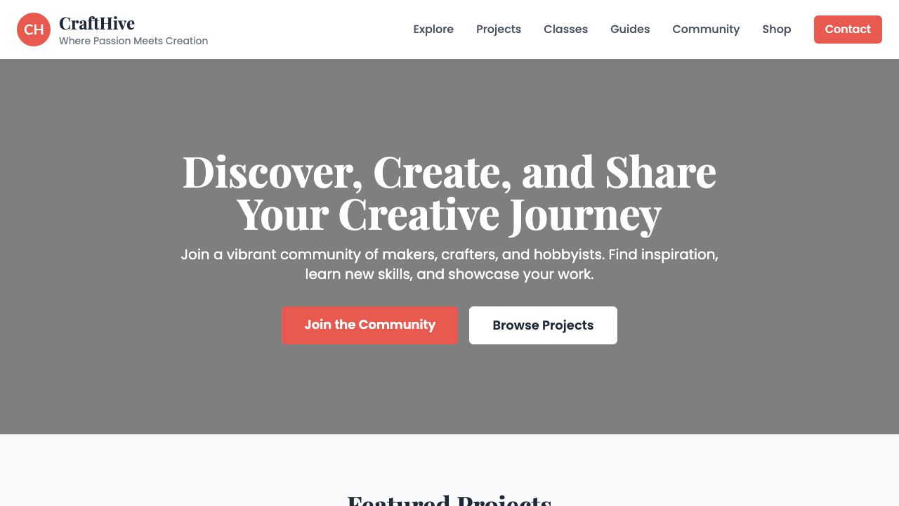 View Hobbies and Interests page