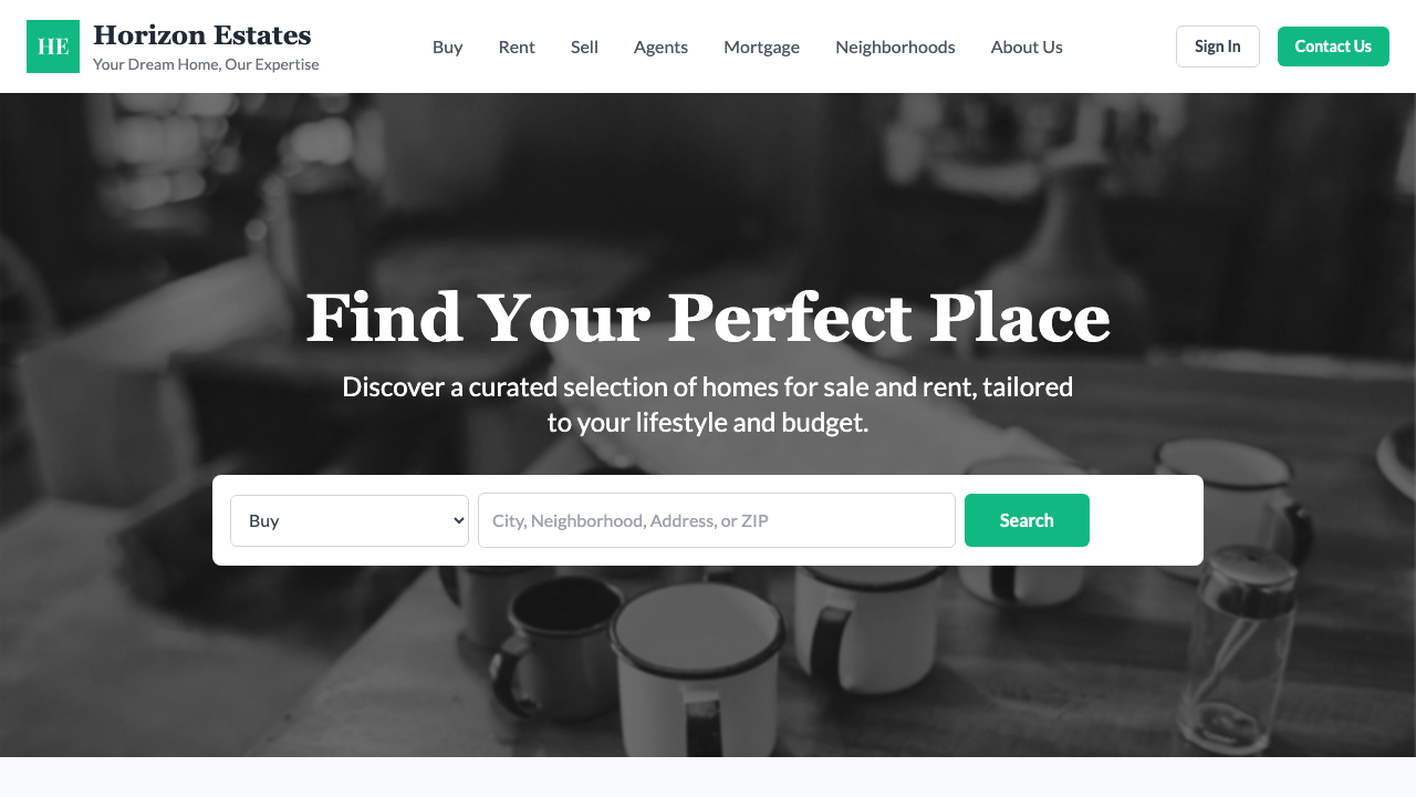 View Real Estate page