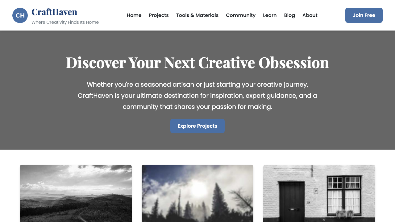 View Hobbies and Interests page