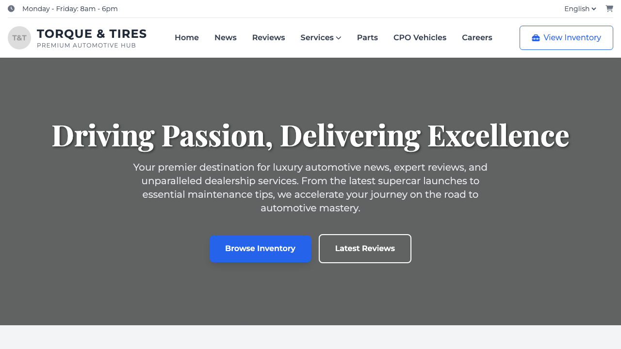 View Automotive page