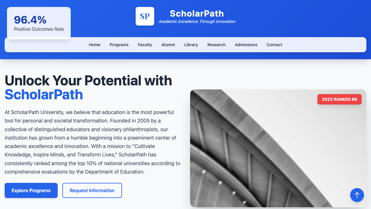 View Education page