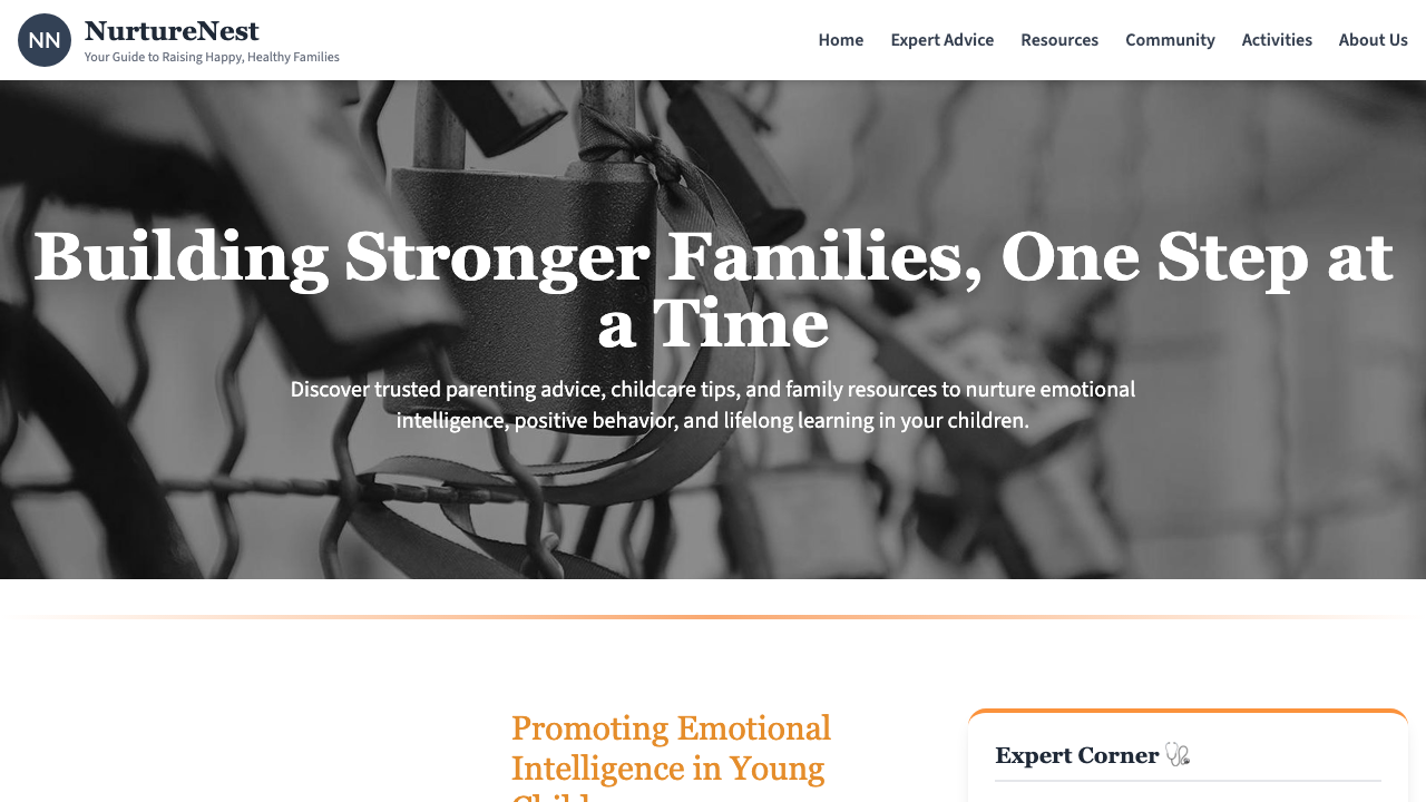 View Family and Parenting page