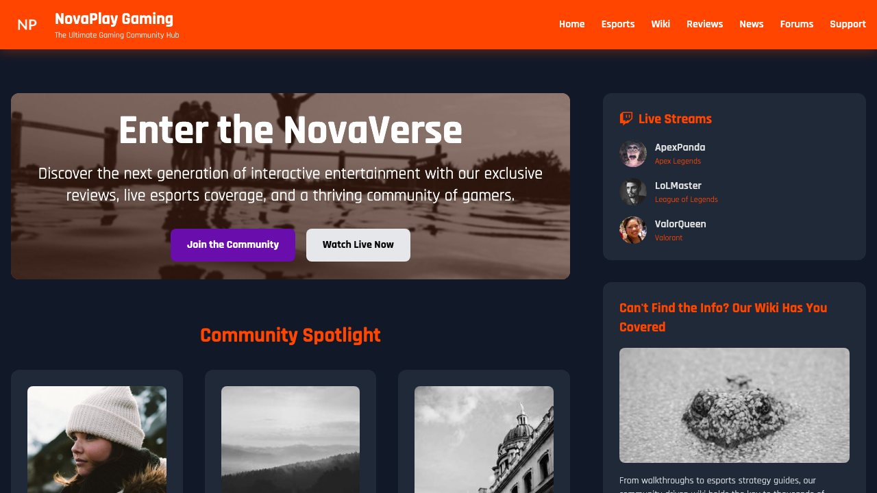 View Gaming page