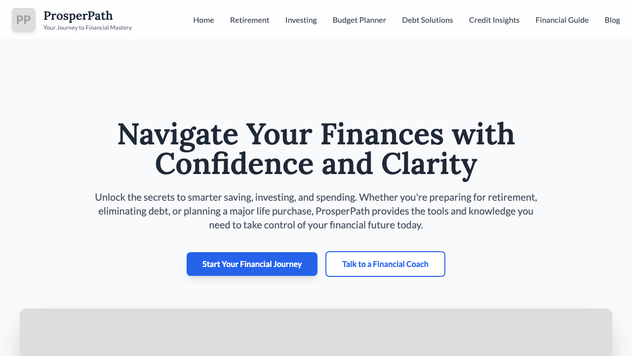 View Personal Finance page