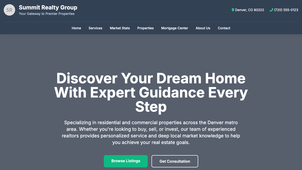 View Real Estate page