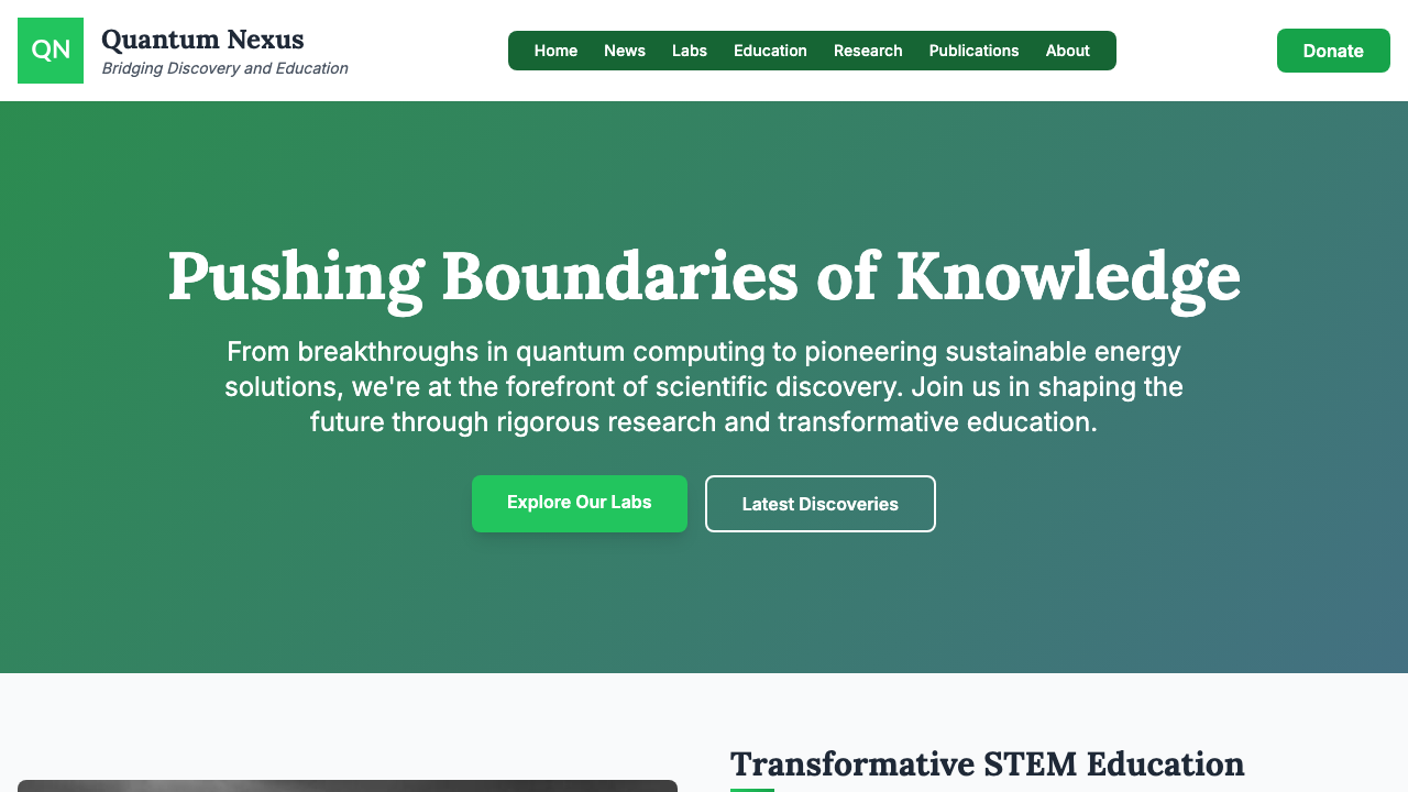 View Science page