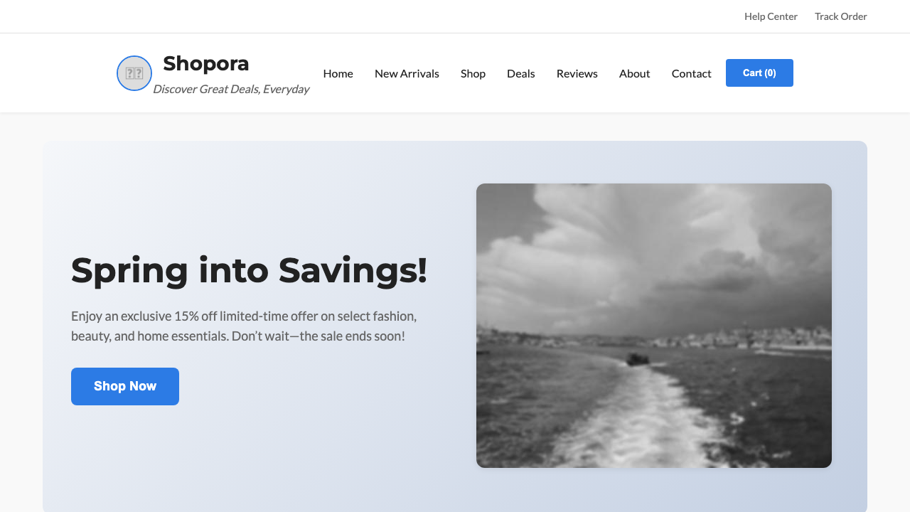 View Shopping page