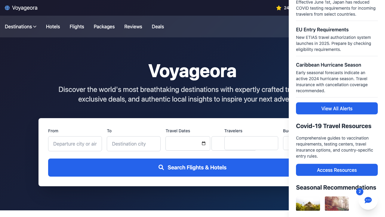 View Travel page