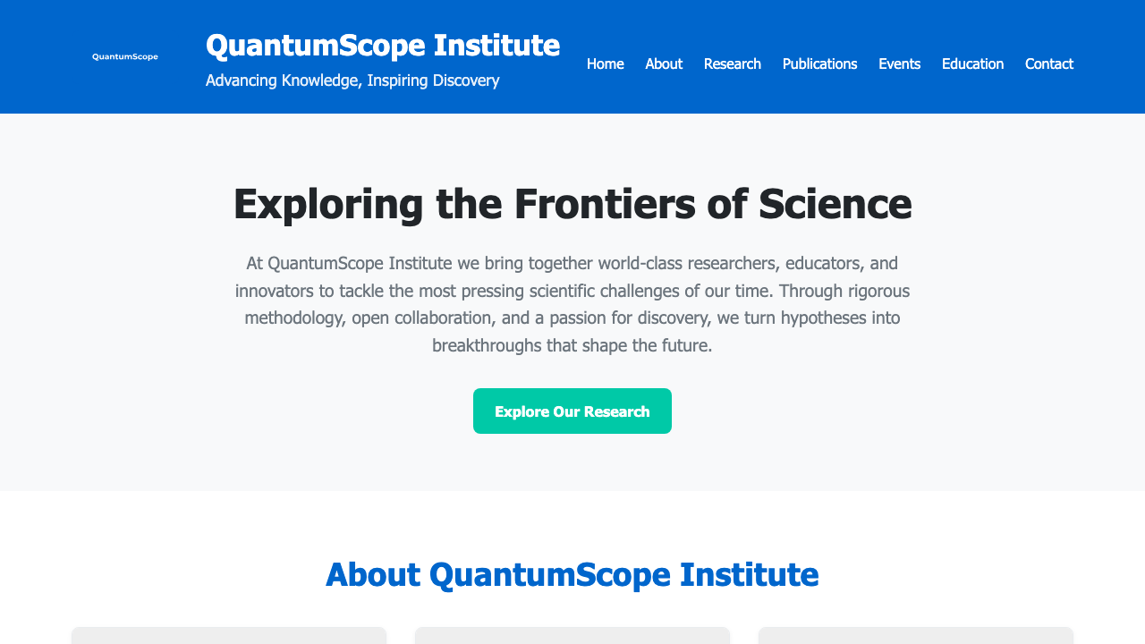 View Science page