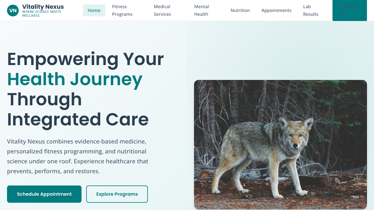 View Health and Fitness page