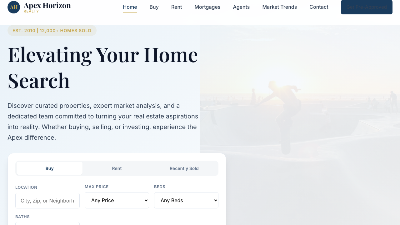 View Real Estate page