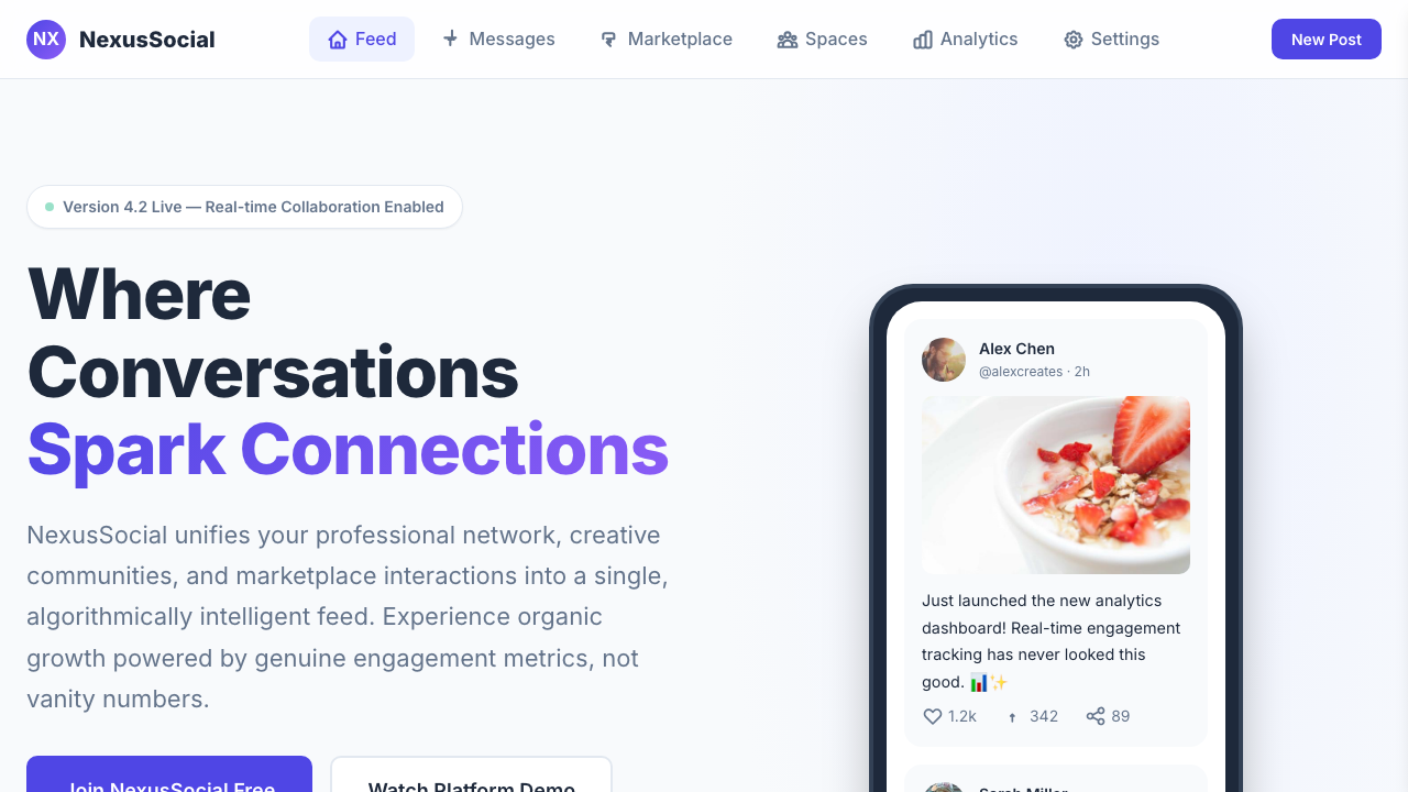 View Social Media page