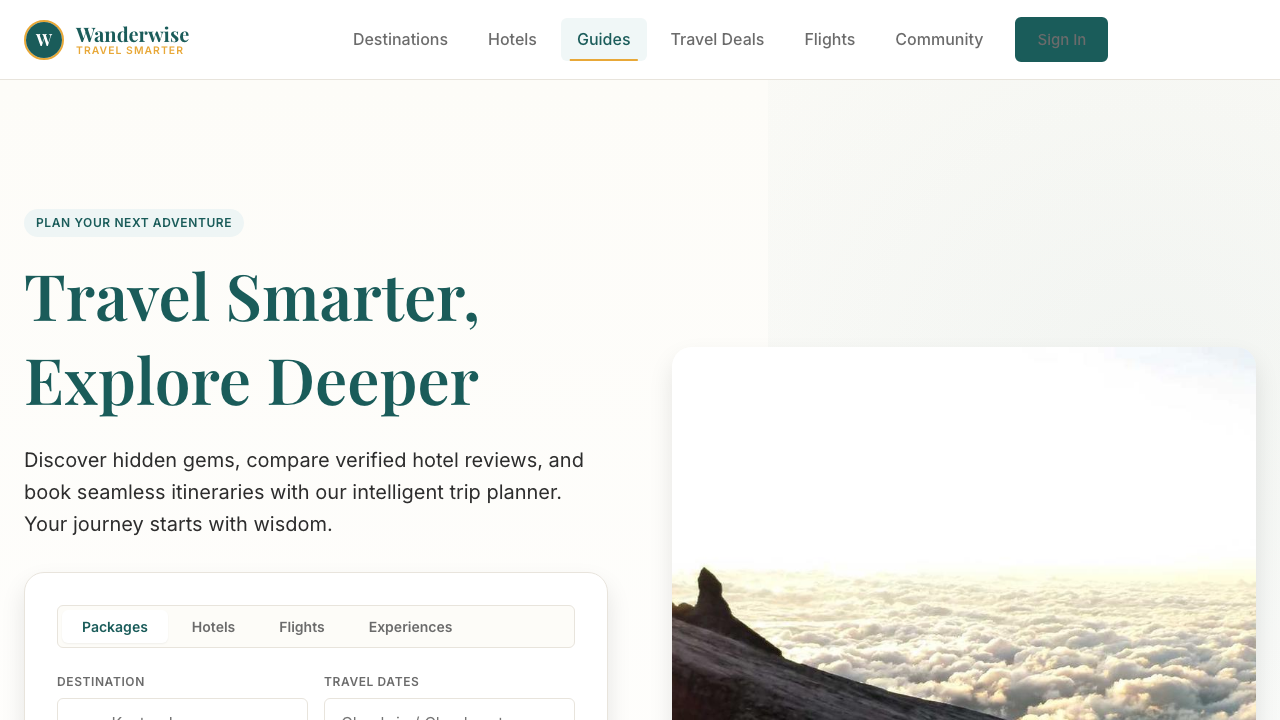View Travel page