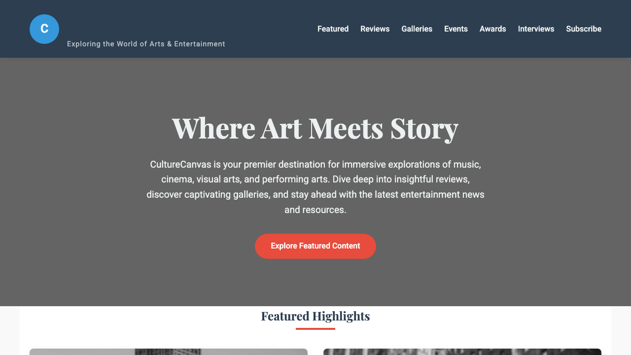 View Arts and Entertainment page