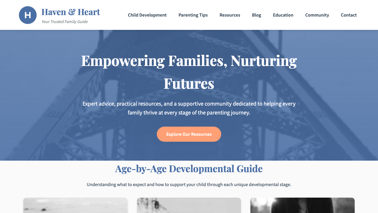 View Family and Parenting page